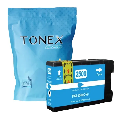 TONEX alternativ für Canon PGI-2500-XLC / 9265B001 Tinte Cyan bis zu 1755 Seiten