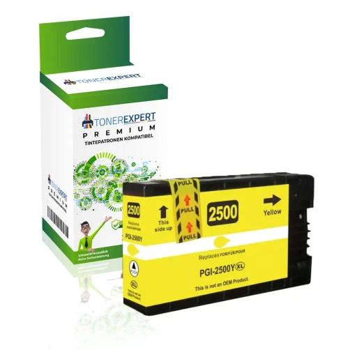 TONEREXPERT Premium Kompatibel für Canon PGI-2500-XLY Tintenpatrone Gelb bis zu 1520 Seiten