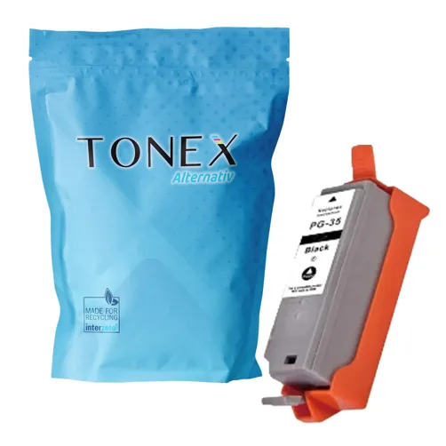 TONEX alternativ für Canon PGI-35BK / 1509B001 Tinte Schwarz bis zu 200 Seiten 9ml