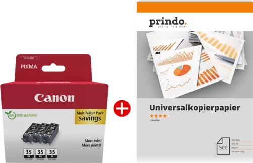Original Canon PGI-35BK 3er MCVP Tinte Schwarz bis zu 573 Seiten