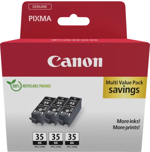 Canon Original PGI-35BK 3er / 1509B028 Tintenpatrone Schwarz Multipack