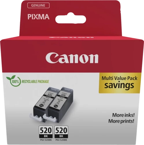 Canon Original PGI-520BK / 2932B019 Tintenpatrone Schwarz Multipack