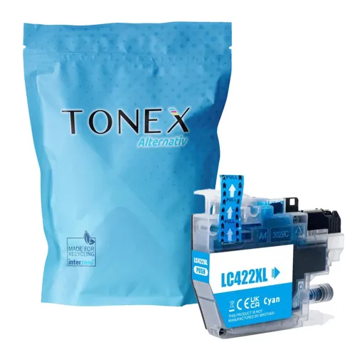 TONEREXPERT Premium Kompatibel für Brother LC-422XL Tintenpatrone Cyan bis zu 1500 Seiten