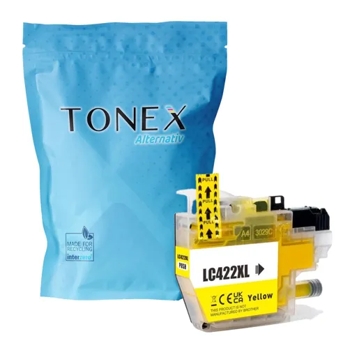 TONEX alternativ für Brother LC-422XL Tinte Gelb bis zu 1500 Seiten