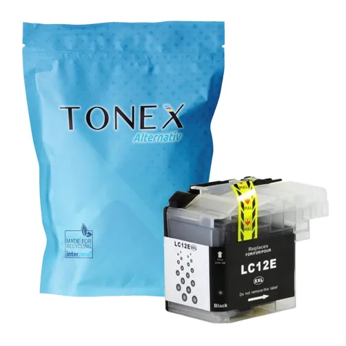 TONEX alternativ für Brother LC-12EBK Tinte Schwarz bis zu 2400 Seiten