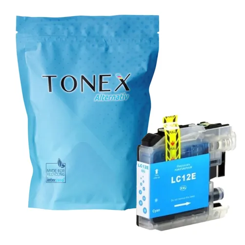 TONEREXPERT Premium Kompatibel für Brother LC-12EC Tintenpatrone Cyan bis zu 1200 Seiten