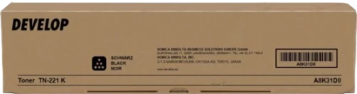 Original Develop A8K31D0 / TN-221K Toner Schwarz bis zu 28000 Seiten