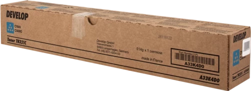 Original Develop A33K4D0 / TN-321c Toner Cyan bis zu 25000 Seiten