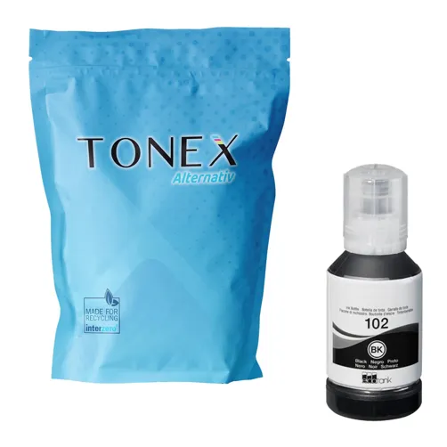 TONEX alternativ für Epson 102BK / C13T03R140 Tinte Schwarz bis zu 7500 Seiten 130ml