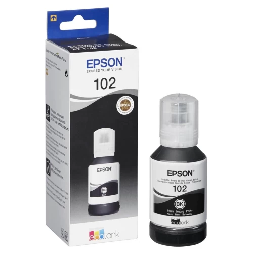 Original Epson 102BK / C13T03R140 Tinte Schwarz 127ml