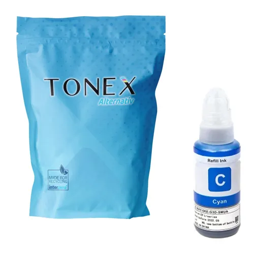 TONEREXPERT Premium Kompatibel für Epson 104 / C13T00P240 Tintenpatrone Tintenflasche Cyan 70ml