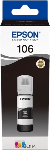 Epson Original 106 / C13T00R140 Tintenpatrone Tintenflasche Foto Schwarz bis zu 3000 Seiten 70ml