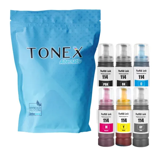 TONEX alternativ für Epson 114 Tinte Schwarz Cyan Magenta Gelb Grau Foto Schwarz bis zu 2300 Seiten Multipack