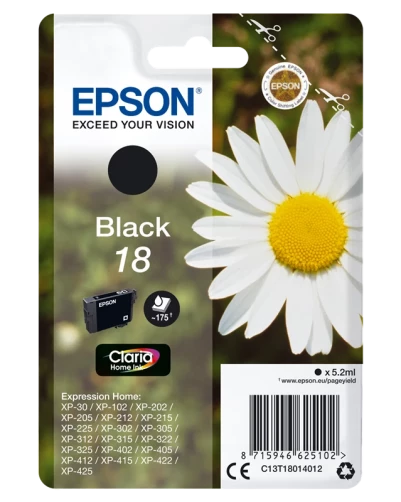 Epson Original C13T18014012 / 18 Tintenpatrone bis zu 175 Seiten