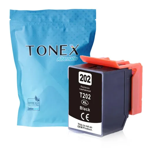 TONEX alternativ für Epson 202XLBK Tinte Schwarz bis zu 950 Seiten