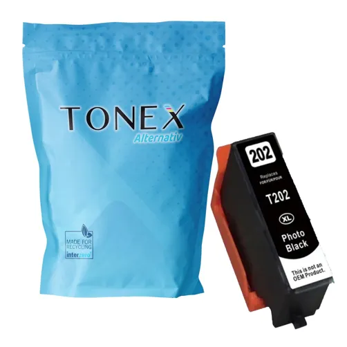 TONEREXPERT Premium Kompatibel für Epson 202XLBKFT Tintenpatrone Foto Schwarz bis zu 750 Seiten 13ml