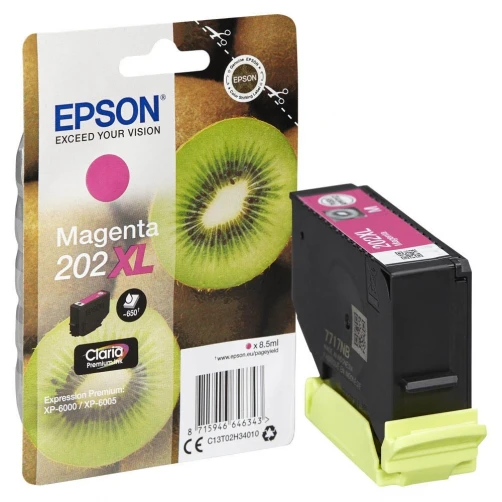 Original Epson 202XL / C13T02H34010 Tinte Magenta bis zu 650 Seiten 8ml