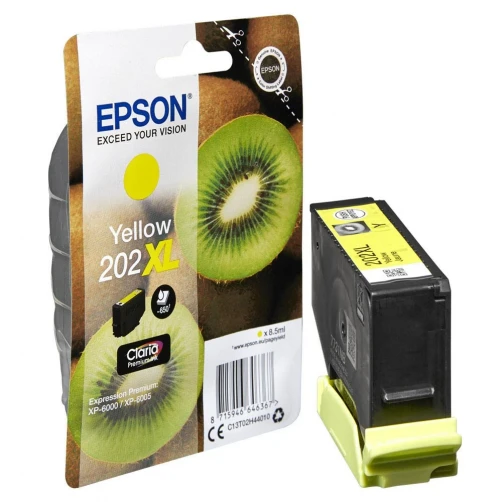 Epson Original 202XL / C13T02H44010 Tintenpatrone Gelb bis zu 650 Seiten 8ml