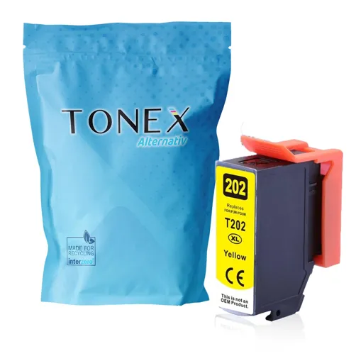 TONEREXPERT Premium Kompatibel für Epson 202XLY Tintenpatrone Gelb bis zu 750 Seiten 13ml