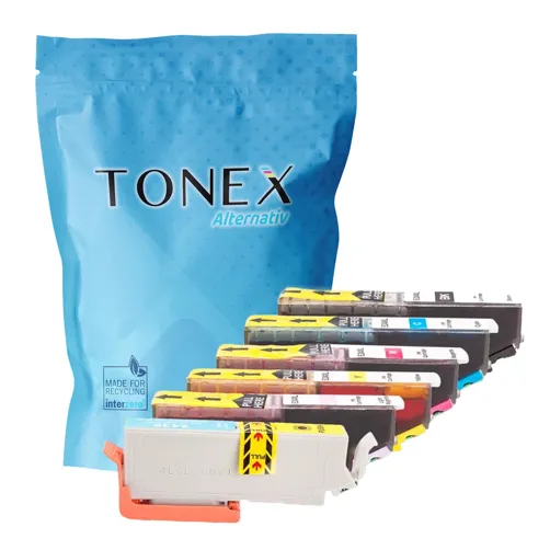 TONEREXPERT Premium Kompatibel für Epson 24XL / T2438 Tintenpatrone Schwarz Cyan Magenta Gelb Cyan (Hell) Magenta (Hell) 75ml Spar-Set