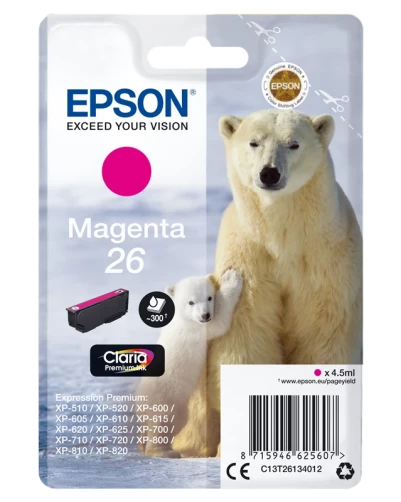 Original Epson C13T26134012 / 26 Tinte Magenta bis zu 300 Seiten