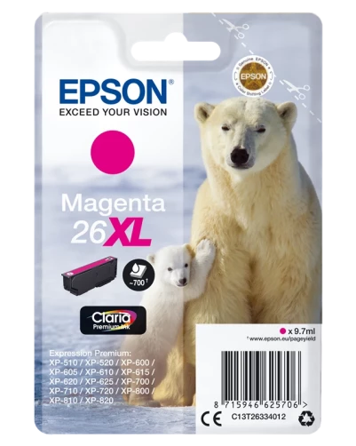 Original Epson C13T26334012 / 26 XL Tinte Magenta bis zu 700 Seiten