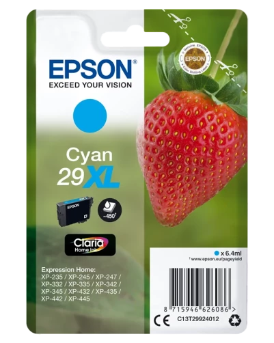 Original Epson C13T29924012 / 29 XL Tinte Cyan bis zu 450 Seiten