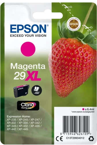 Original Epson C13T29934012 / 29 XL Tinte Magenta bis zu 450 Seiten