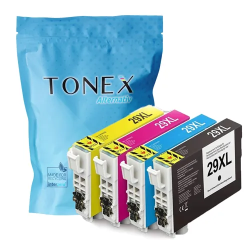 TONEREXPERT Premium Kompatibel für Epson 29XL / T2996 Tintenpatrone Schwarz Cyan Magenta Gelb 45ml Spar-Set