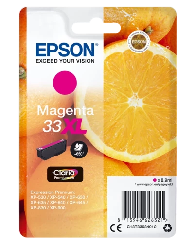 Original Epson C13T33634012 / 33 XL Tinte Magenta bis zu 650 Seiten