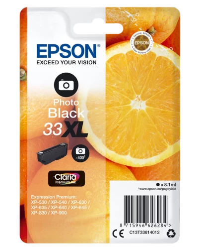 Original Epson C13T33614012 / 33 XL Tinte Schwarz bis zu 400 Seiten