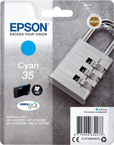 Original Epson C13T35824010 / 35 Tinte Cyan bis zu 650 Seiten