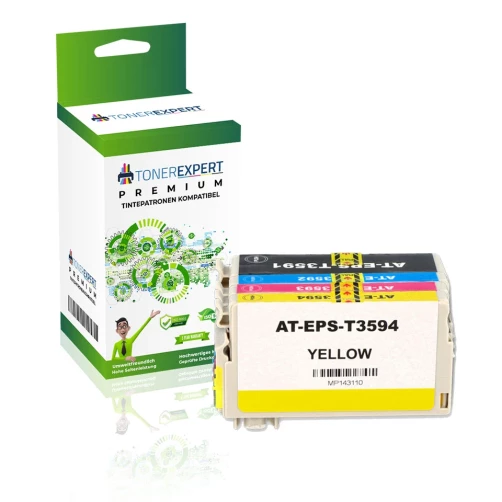 TONEREXPERT Premium Kompatibel für Epson 35XL / C13T35964010 Tintenpatrone Schwarz Cyan Magenta Gelb 120ml Multipack