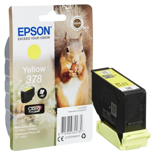 Epson Original 378 / C13T37844010 Tintenpatrone Gelb bis zu 360 Seiten 4ml