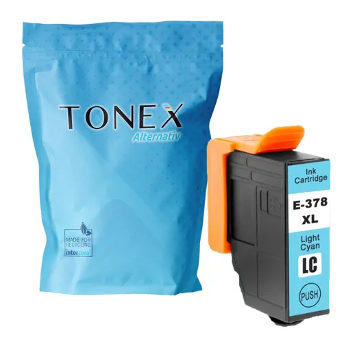 TONEREXPERT Premium Kompatibel für Epson 378LC / C13T37954010 Tintenpatrone Cyan (Hell) bis zu 360 Seiten 13ml