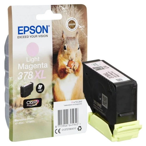 Epson Original 378XL / C13T37964010 Tintenpatrone Magenta (Hell) bis zu 830 Seiten 10ml