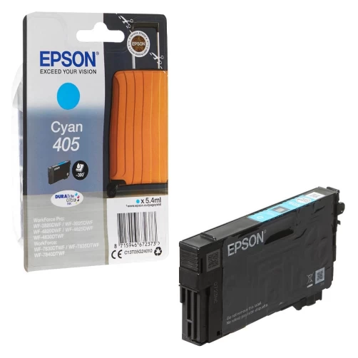 Original Epson 405 / C13T05G24010 Tinte Cyan bis zu 300 Seiten 5ml