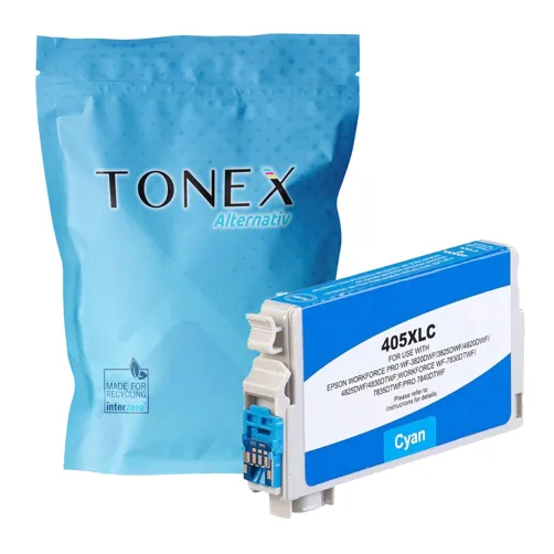 TONEREXPERT Premium Kompatibel für Epson 405XL / C13T05H24010 Tintenpatrone Cyan bis zu 1100 Seiten