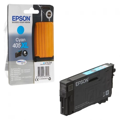 Original Epson 405XL / C13T05H24010 Tinte Cyan bis zu 1100 Seiten 15ml