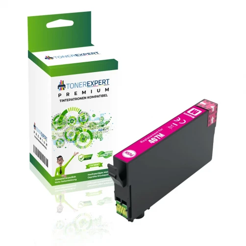 TONEREXPERT Premium Kompatibel für Epson 407 / C13T07U340 Tintenpatrone Magenta bis zu 2100 Seiten
