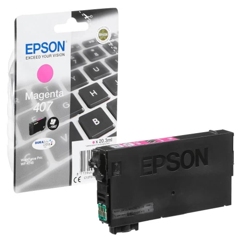 Epson Original 407 / C13T07U340 Tintenpatrone Magenta bis zu 1900 Seiten 20ml