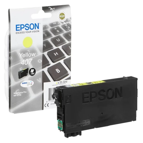 Epson Original 407 / C13T07U440 Tintenpatrone Gelb bis zu 1900 Seiten 20ml