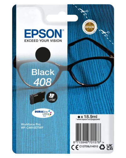 Original Epson C13T09J14010 / 408 Tinte Schwarz bis zu 1100 Seiten
