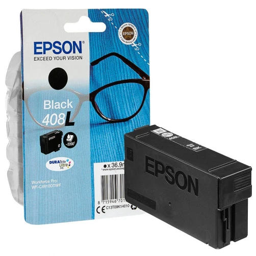Original Epson 408L / C13T09K14010 Tinte Schwarz bis zu 2200 Seiten 37ml