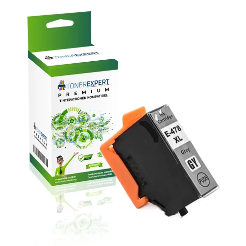 TONEREXPERT Premium Kompatibel für Epson 478XL / C13T04F64010 Tintenpatrone Grau 10ml