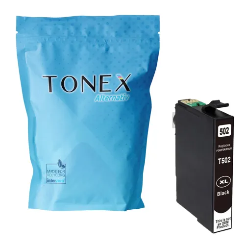 TONEX alternativ für Epson 502XLBK / C13T02W14010 Tinte Schwarz bis zu 650 Seiten