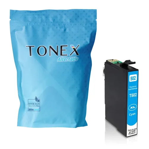 TONEREXPERT Premium Kompatibel für Epson 502XLC / C13T02W24010 Tintenpatrone Cyan bis zu 600 Seiten