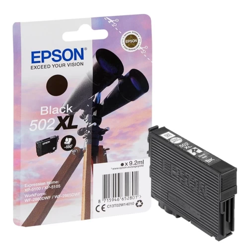 Epson Original 502XL / C13T02W14010 Tintenpatrone Schwarz bis zu 550 Seiten