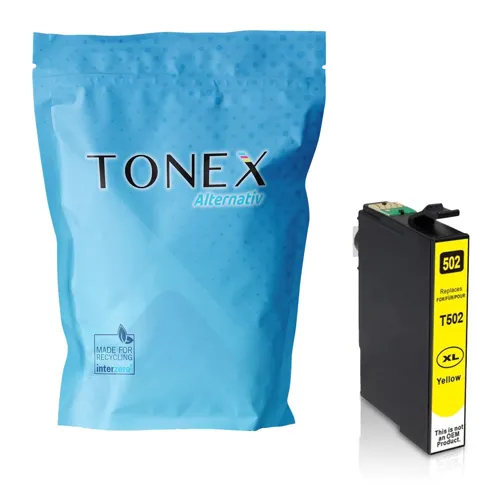 TONEREXPERT Premium Kompatibel für Epson 502XLY / C13T02W44010 Tintenpatrone Gelb bis zu 600 Seiten