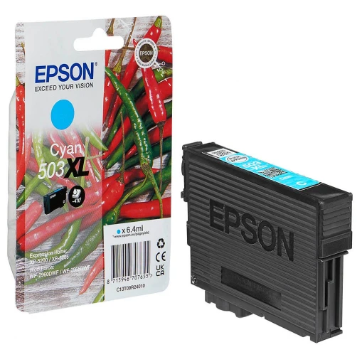 Epson Original 503XL / C13T09R24010 Tintenpatrone Cyan bis zu 470 Seiten